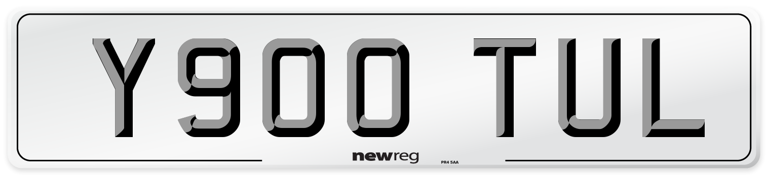Y900 TUL Number Plate from New Reg